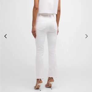 MOTHER Ankle Cropped White Jeans